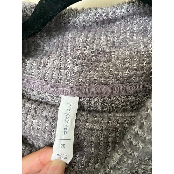 Ideology Cowl-Neck Tulip-Hem Top Deep Charcoal Athleisure Casual Women 2X - Picture 9 of 9